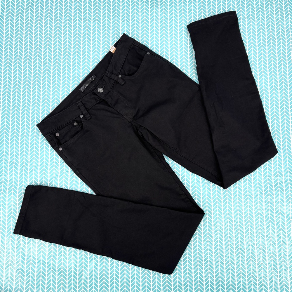 prAna NWT Black Out Kara Straight Leg Organic Cotton Low Rise Jeans, 4